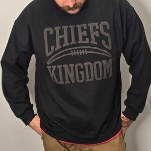 Gildan Black Chiefs Kingdom Men's Crewneck Sweater